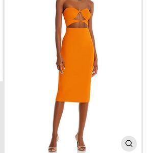 FORE Strapless Bodycon Midi Dress